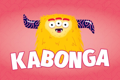 logo van speelpleinwerking KABONGA met illustratie van monster